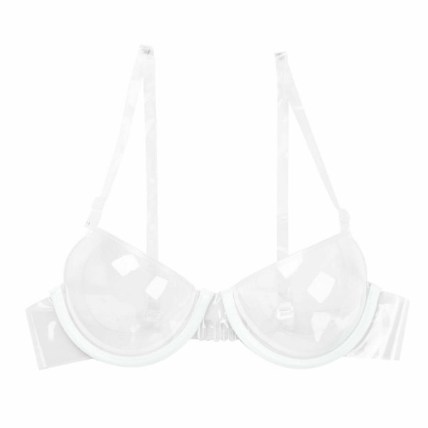 Sommar Transparent Klar Push Up BH Rem Rem Osynliga BH:ar Kvinnor Bygel 32