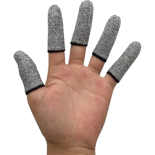 12 st Finger Spjälsängar Skärbeständigt skydd Återanvändbar Anti-halk Finger Sleeve grå