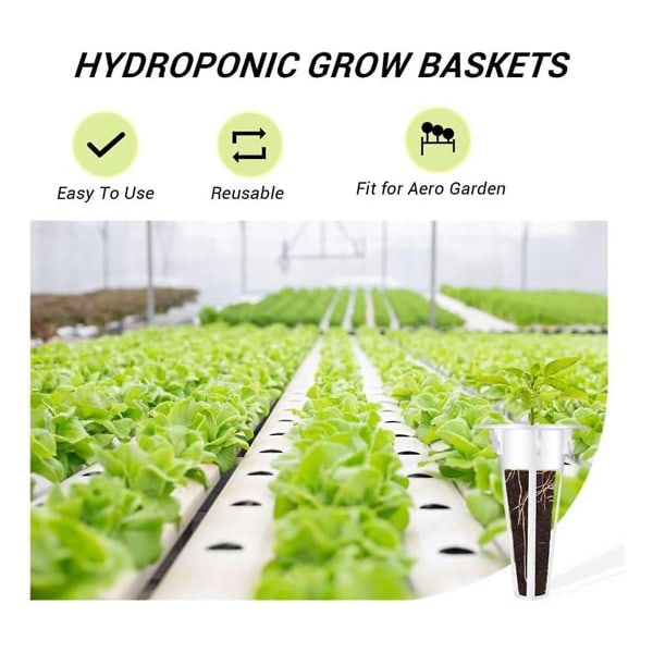 100 st odlingskorgar, ersättning för hydroponiska frökapselkorgar