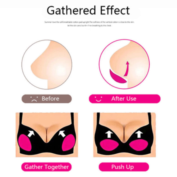 3 Par kvinnor Foam Insert Bröst BH vadderad Push Up Bikini Bust Enhancer Black