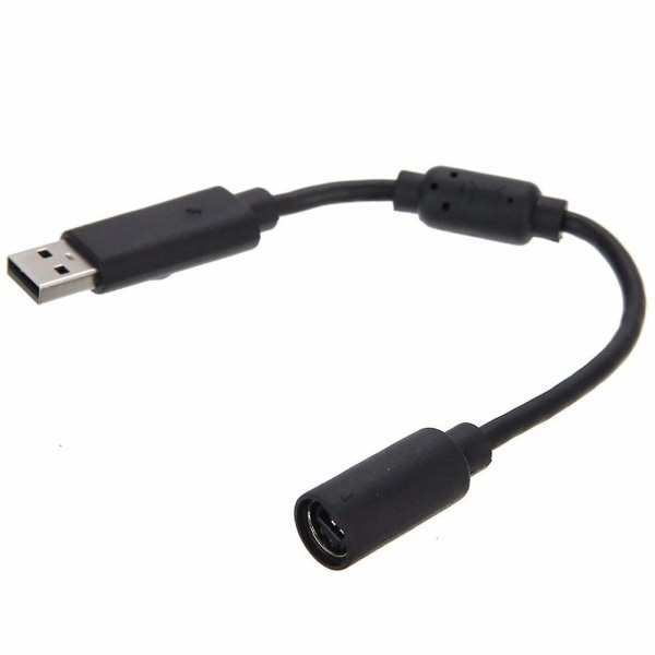USB Breakaway förlängningskabel sladdadapter för Xbox 360 Wired Gamepad Controller svart
