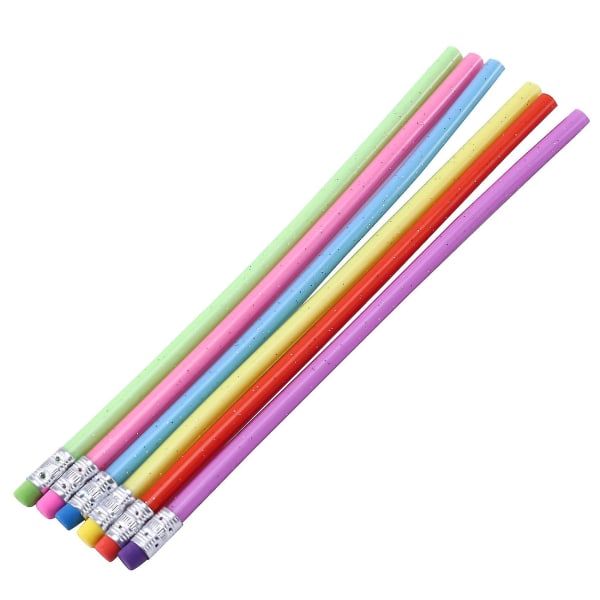 60 delar böjbar penna Flexibel böjlig mjuk penna med radering