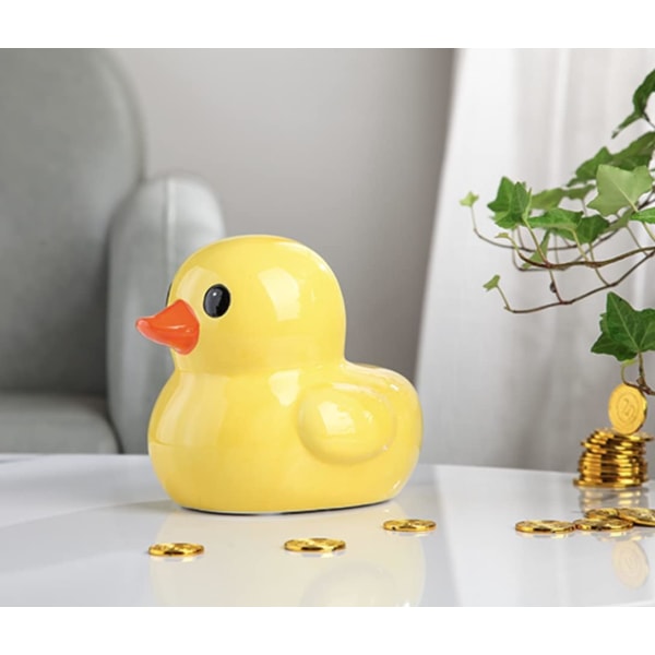 Gul Harts Anka Spargris Pengar Bank Mynt Bank Ornament Duck