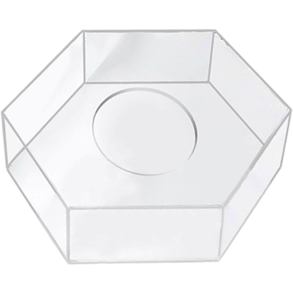 Tårtställ i akryl Fyllbart tårtstolparställ | Efterrätt Hexagon 15*15*10cm
