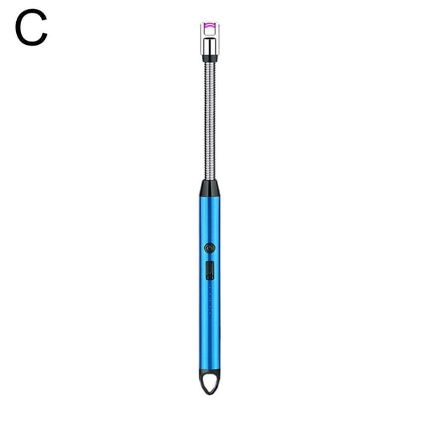 Elektrisk uppladdningsbar bågtändare stearinljuständare lång flexibel hals USB-tändare Blue