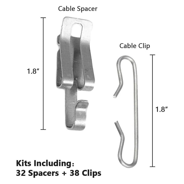 Takavfrostningsvärme Kabelklämmor och distanser Kits, Rännrör Isolering