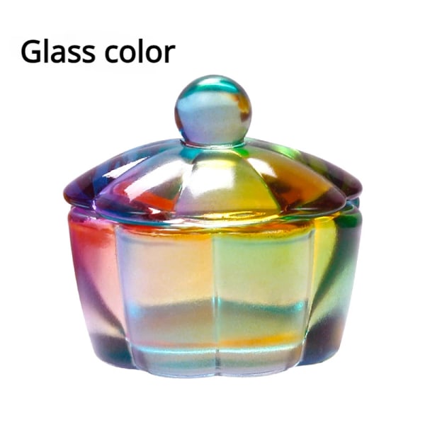 Tjock glaskristall Anti-volatilization skålkopp med Octagon Me Colorful