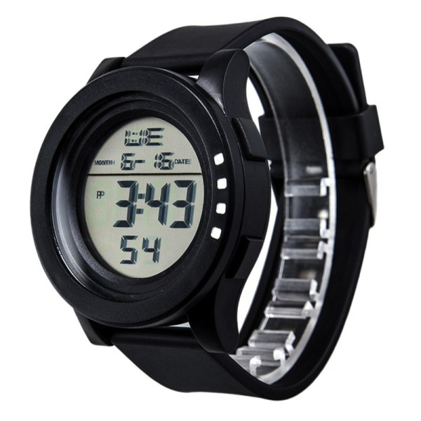 LED Digital Sport Watch Stoppur Date Military Life Vattentät Watch White