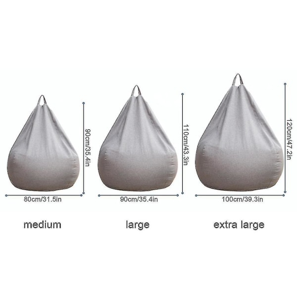 Ny design Extra Large Bean Bag Stolar Soffa Cover inomhus La