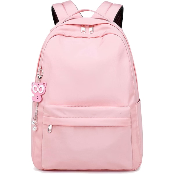 Skolryggsäck för flickor och pojkar 8+ år Enfärgad ryggsäck för 14 Pink Fits 14-inch laptop