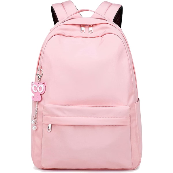 Skolryggsäck för flickor och pojkar 8+ Vanlig ryggsäck för 14 år Pink Fits 14-inch laptop
