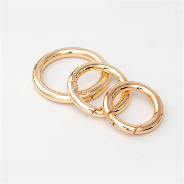 1 st Metallfjäder O-Ring Spännen Clips Karabiner Handväskor Gold 3.2cm