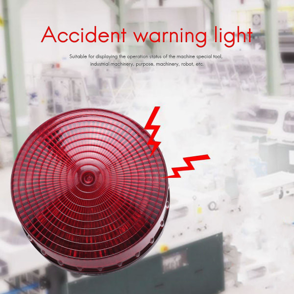 Ac Industriell LED-blixtljus Olycksvarningslampa Röd L
