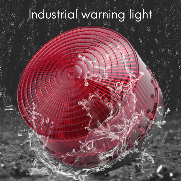 Ac Industrial LED-blixt Strobeljus Varningslampa för olyckor Röd L