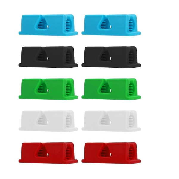 10-pack silikonpennhållare, självhäftande pennhållare för skrivbord, Ru