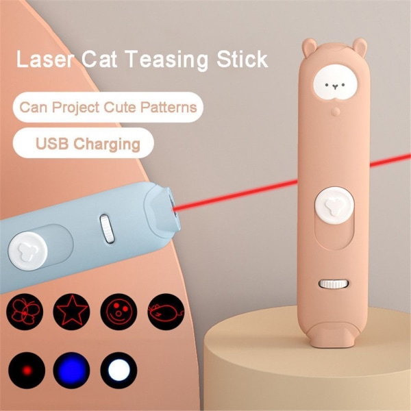 Musskugga katt retas pinne husdjur LED laser katt leksak pekpinne interaktiv leksak Pink