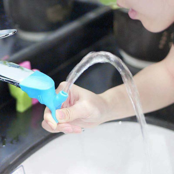 2X Silikon Kök Vattensparande Förlängningskran Filter Kran Förlängare Vattenmunstycke Blue
