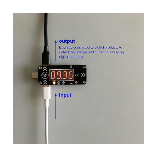 USB Laddning Trigger Laddare Voltmeter Amperemeter 5v/9v/12v/15v/20v