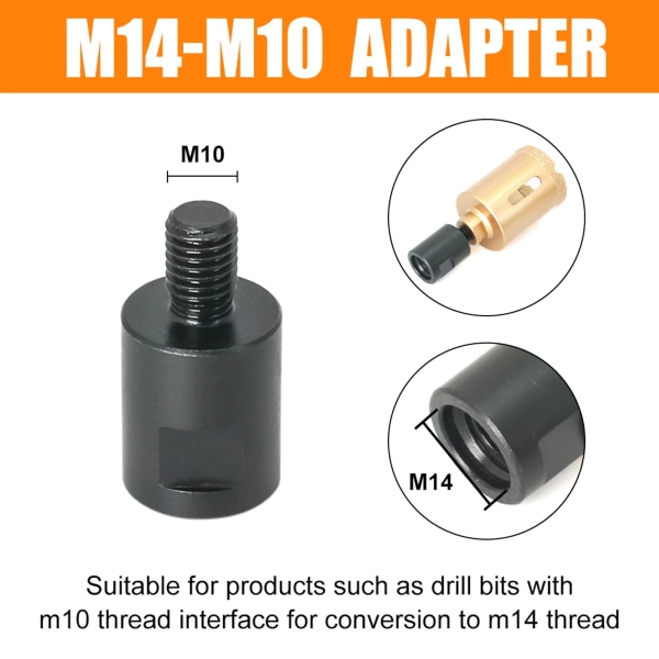 Vinkelslipmaskin Adapter Konverter M10 M14 5/8-11Arbor Connector Fo M14 To M10