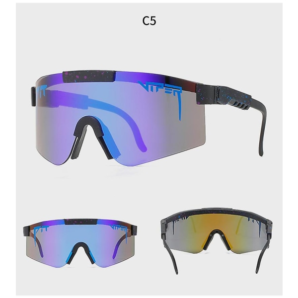 Wekity Sports Polarized Solglasögon Ram Cykelglasögon Uv400 Skyddande sportsolglasögon för män och kvinnor svart