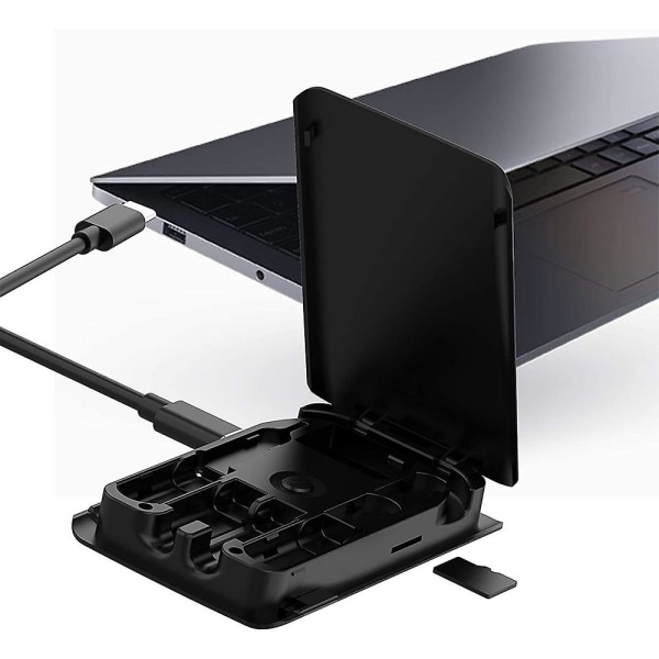 Multifunktions Universal Smart Adapter Card Storage Box 15w trådlös laddning för resebärbar svart