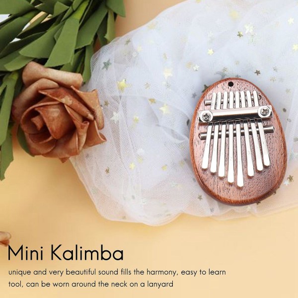 Mini Kalimba 8 tangenter tummepiano bra ljud finger tangentbord Musi