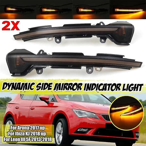 Bil Dynamisk Blinklys LED Sidespeil Indikator Blinker L