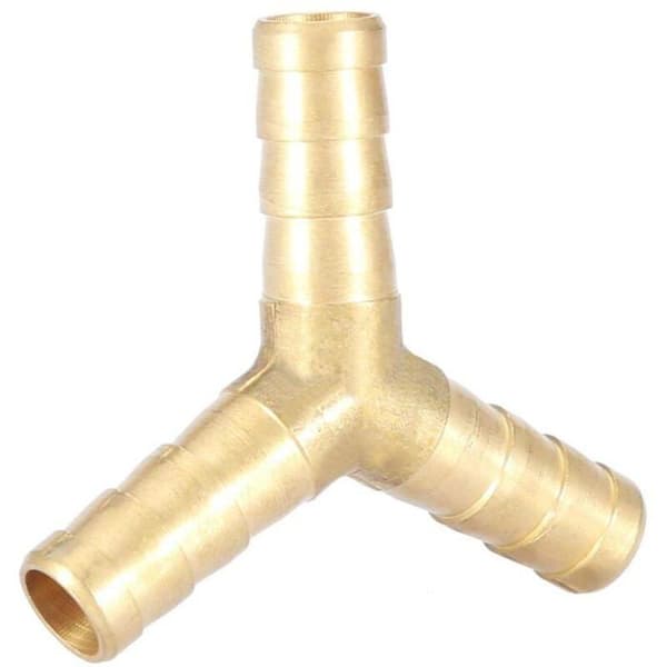 4 stk. 8 mm 3-vejs Y-formet messing modhageforbindelse, T-fitting til luft-, gas- og vandtilslutninger