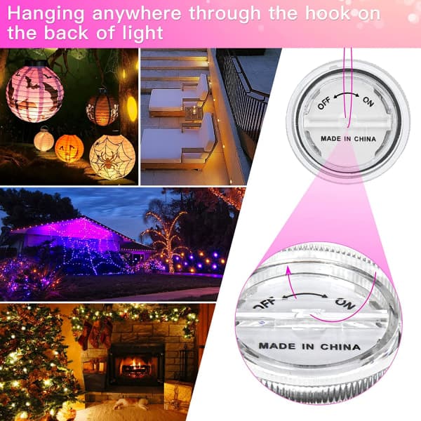 Neddykbare LED-lamper, 12 stk Mini LED-lamper Vann