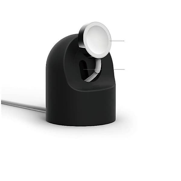 Station til Apple Watch Oplader Tilbehør Opladningsstativ (Sort)
