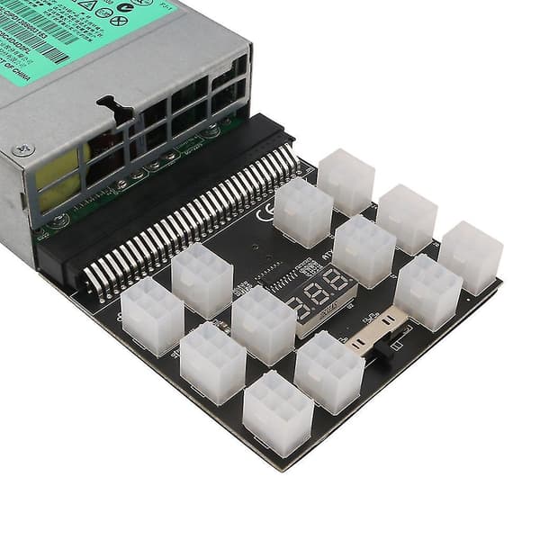 Pci-e 6-bens strømforsyning breakout board adapter konverter 12v til Ethereum Btc Antminer Miner Mining Server Psu Gpu