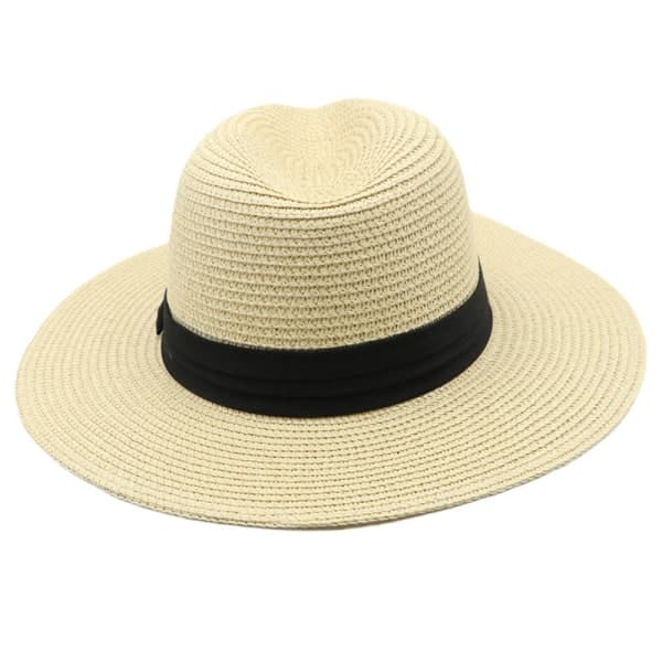 1 st Raffia stråhatt för män med stor brätte sommar solhatt