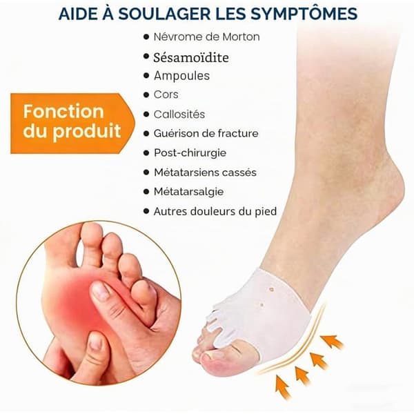 Silikone tåspreder til overlappende tæer, Hallux Valgus korrigerer til afslapning og strækning, korrigerer tæer