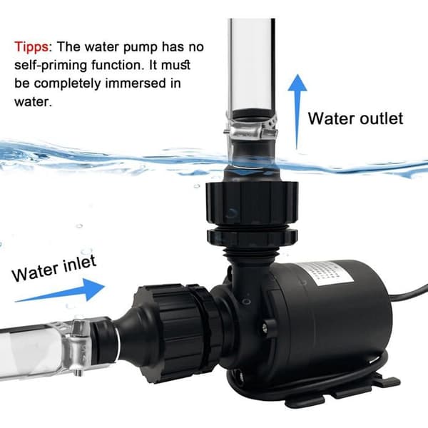 2 st 12v vattenpump, mini dränkbar vattenpump med borstlös motor, 800l/h, 5m, vattenpumpar för vattencirkulation