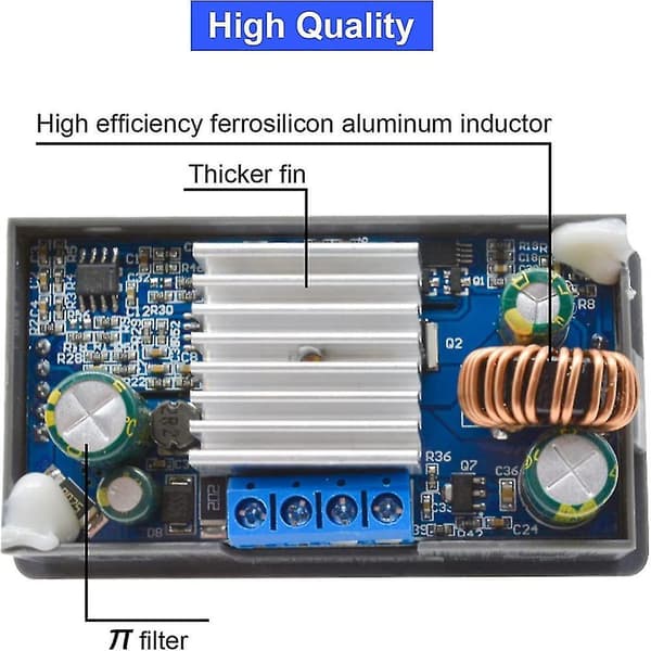 DC DC Boost Converter Variabel Spenningsregulator CC CV 0,5-30V 4A