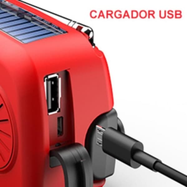 1. Håndsvingradio + 1. Gratis Nød-tæppe Powerbank 2000mAh, Solceller, Sort