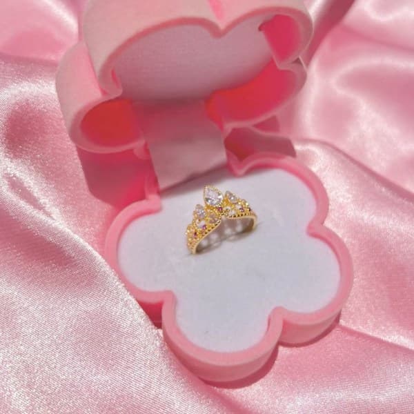 Rapunzel Krone Ringe Prinsesse Ring GUL Gold
