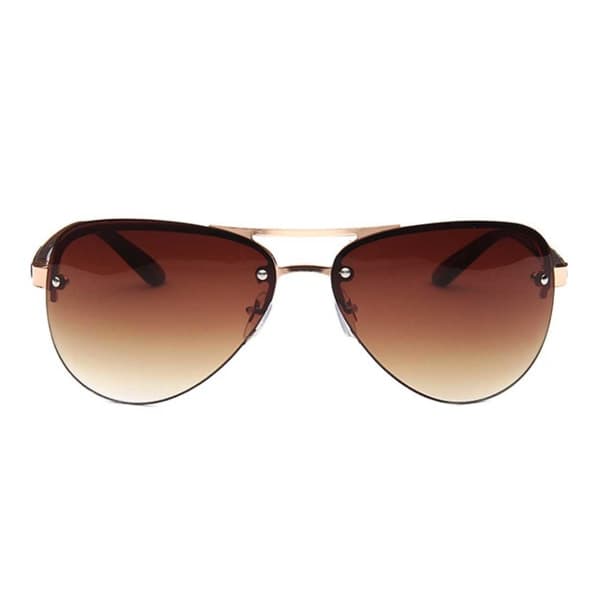 Moderna bruna pilotglasögon aviator solglasögon bruna
