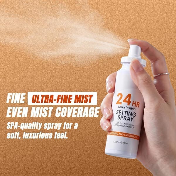 Makeup Setting Spray – 24 timmar långvarig lättviktig icke-fet fin dimma finish – 2-pack