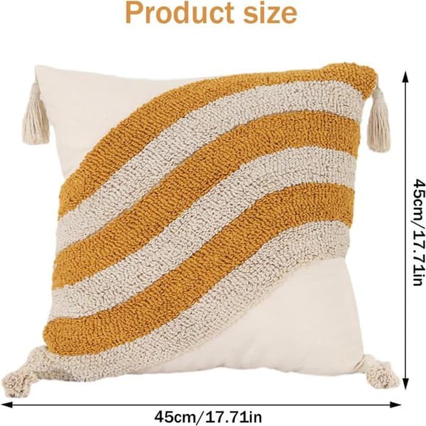 Bohemiska kuddfodral med tofsar, lantlig stil