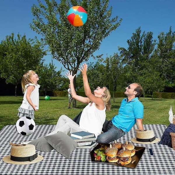 145 x 200 cm Vandtæt Picnictæppe Sammenfoldeligt Udendørs Strandtæppe