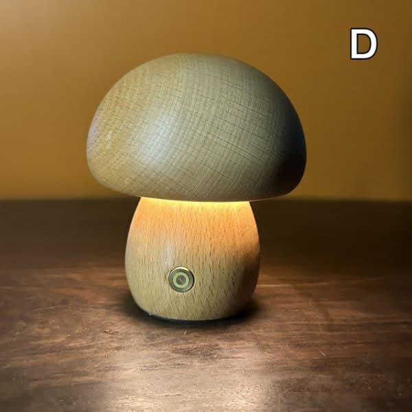 Svampformad lampa för sovrummet Ljusbrun D