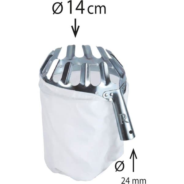 Frugtplukker i metal Ø14cm med opsamlingspose