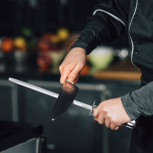pyöreä teroitusteräs, keittiön teroitustanko, teroitusterä veitsenteroitin, teroitustikku kokille ja teurastajalle