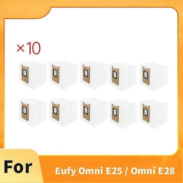 10 st dammpåsar för Eufy Omni E25 / Omni E28 dammsugartillbehör dammpåsar reservdelar szrh