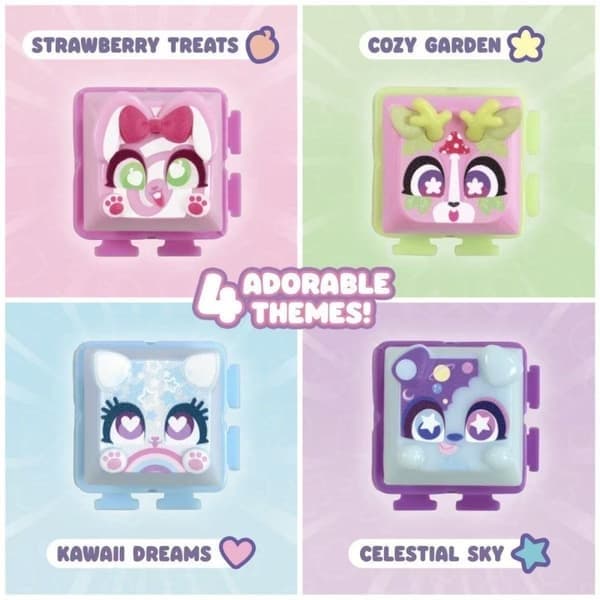 Goliath - CLICKEEZ Multipack Serie 2 - 5 Kawaii Nøglefigurer til at Klikke - Nøglering Fidget Legetøj - Sensorisk ASMR Effekt Legetøj - 30+ Samling