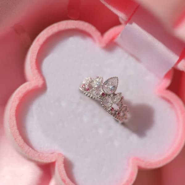 Rapunzel Kronringar Prinsessring GUL Silver