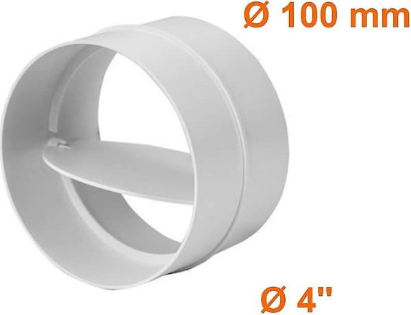 100 mm forbindelse med kontraventil rund