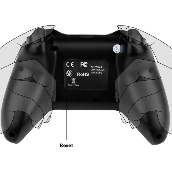 Trådløs controller til Xbox One, Xbox-controller med 2,4 GHz trådløs adapter, Xbox One X/Xbox One S/PS3 og PC (sort)