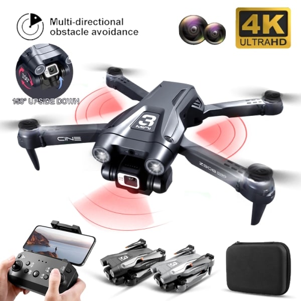 Z908 Pro 4K Drone Musta Musta